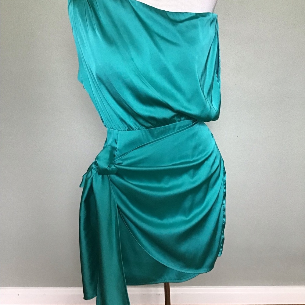 Runaway the Label Teal Faux Wrap Dress